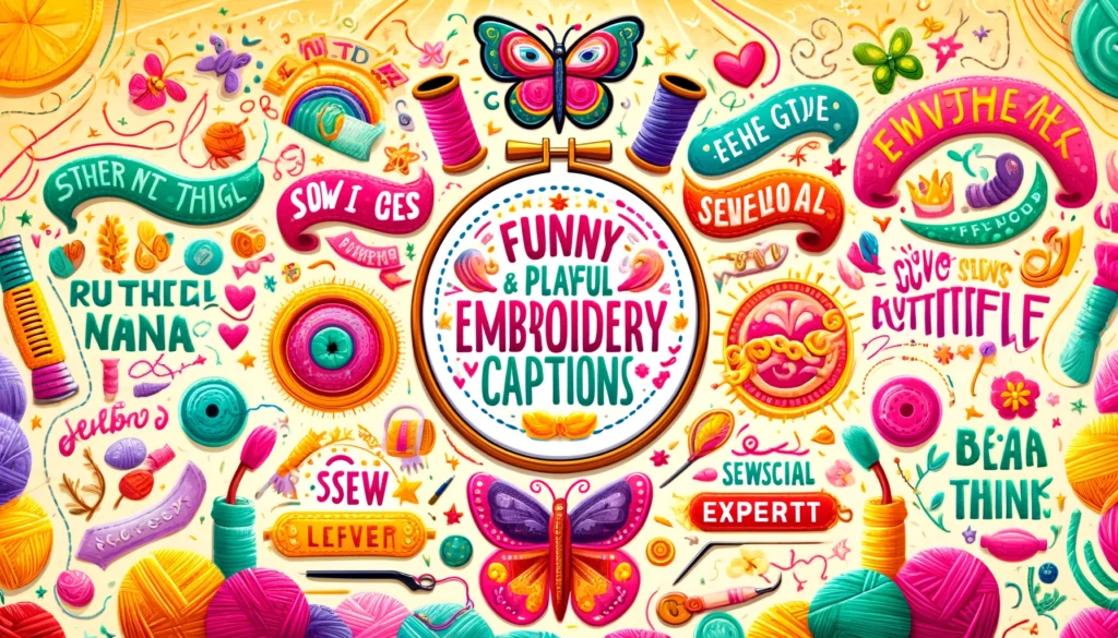 Funny & Playful Embroidery Captions